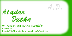 aladar dutka business card